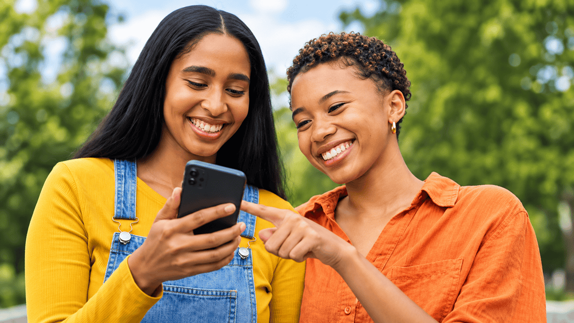 Teens using the Rhapsody App